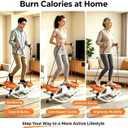 Steppers for Exercise at Home, Stair Stepper with Resistance Bands Mini Stepper with 330LBS Loading Capacity Hydraulic Fitness Stepper with LCD Monitor, Full Body Cardio Equipment