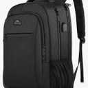 MATEIN Business Laptop Backpack, 15.6 Inch Travel Laptop Bag Rucksack with USB Charging Port, Water-Resistant Bag Daypack for Work College Computer Men Women Backpack, Black