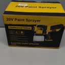 Cordless Paint Sprayer 70000RPM Compatible for DeWALT 20V Battery,1200mL Handheld HVLP AUTO Paint Sprayer with Brushless Motor for Home Furniture Deck Walls Ceiling Cabinets Fence Door(No Battery) (Yellow)