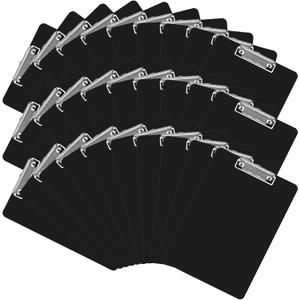 MIVIDE 30 Pack Black Clipboards, Black Plastic Clipboards Bulk, Plastic Office Clipboard 12 x 8.7 Inch Size Clipboard for Classroom, Teacher, Home, Office Supply