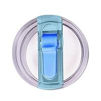 1PC Replacement Leak Proof Tumbler FLIP Lid With Straw - Fit For Stanley ProTour Quencher and Quencher H2.0 20oz,30oz Tumbler (Cream-A AND Blue, 20oz and 30oz)