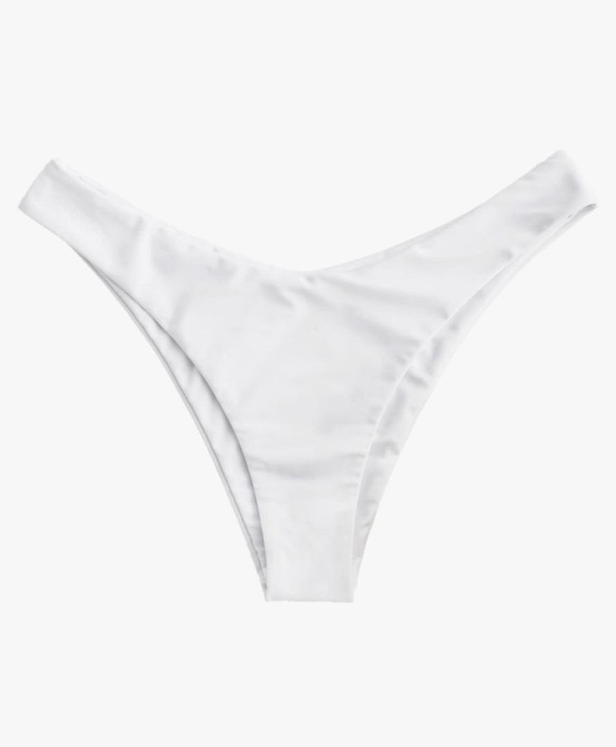 ZAFUL Women's High Cut Bikini Bottom Waist Solid Swimsuit Briefs Cheeky Bathing Suit Leg Swim Bottoms, L