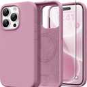 GONEZ Magnetic for iPhone 15 Pro Max Case, [Compatible with MagSafe] Anti-Scratch Microfiber Lining & Screen Protector, Shockproof Slim Phone Silicone Cover 6.7 inch, Blackcurrant