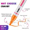 Blue Paint Markers, 24 Pack Oil-Based Waterproof Quick Dry Permanent Paint Pen Set for Rocks Painting, Wood, Fabric, Plastic, Canvas, Glass, Mugs, Metal, Tire, Stone, DIY Craft