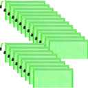 20 Pack Multicolored Zipper Mesh Pouch, Zipper Pencil Pouches Pen Bags, Multipurpose Travel Bags for Cosmetic School Office Supplies and Travel Accessories, 10 Colors (Green)