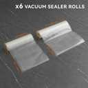 8" x 20' and 11" x 20' Vacuum Sealer Roll, 6 Pack-Ideal for Food Storage, Sous Vide, and Meal Prep, Keep Food Fresh and Nutrients, Wevac Lite