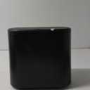 IEEK Plastic Trash Can with Press Top Lid,3.2 Gallon /12 Liter Garbage Can,Black Modern Waste Basket Thin Trash Cans for Bathroom,Kitchen,Living Room,Office and Narrow Spaces