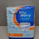 WhyWorry Incontinence Underwear for Women and Men, Disposable Adult Pull Ups with Overnight Absorbency, Leakproof, Unisex, Small/Medium, 26 Count