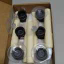 yunsheng 8.6Inches LED Window Candles Dusk to Dawn Light Sensor Timer, 6PCS Battery Operated Flameless Taper Candles with Drip Texture, Suction Cups and Removable Black Base, Christmas Home Decor