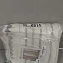 NDDYCU Boho Linen Shower Curtain for Bathroom, with Striped Print and Twine-Inspired Woven Center,72" W x 72" L, Beige