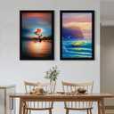 SESEAT 16x24 Picture Frame 4 Pack, Wall Hanging Poster Frames, Black