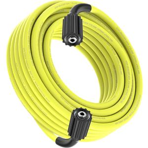 RY31HPH01 Flexible electric Pressure Washer Hose for Ryobi Power Washer Replacement Parts, Kink Resistant Power Pressure Washer Hose 35 FT x 1/4" (35 ft Pressure Washing Extension Hose)  (Yellow)