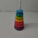 Educational Spinning Stacking Toys, Rainbow Stacking Rings Baby Toy, Montessori Sensory Learning Toy for Girls and Boys Toddlers Toys for 1-3 Year Old