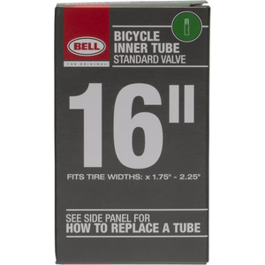 Bell Bicycle Inner Tube 16"" x 1.75-2.25"" - Standard Schrader Bike Tire Tube