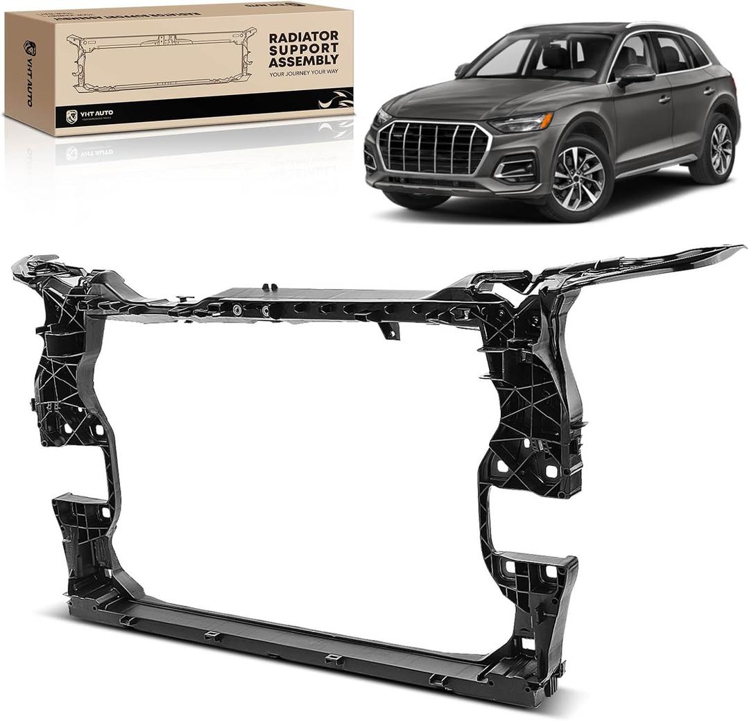 YHTAUTO Radiator Support Bracket Compatible with Audi Q5 2018-2023, 2020-2023 Q5 PHEV, PP Radiator Support Frame, Radiator Core Support Assembly
