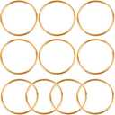 10Pcs Macrame Hoops Ring, BetterJonny 6 Inch Metal Craft Hoops Gold Dream Catcher Rings Wreath Hoop Rings for Home Decorations DIY Crafts