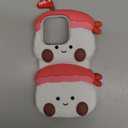 Cute Silicone Case for iPhone 16 Pro 6.3''Cool Fun 3D Cartoon Sushi Kawaii Phone Case Soft Rubber Bumper Funny Cover for iPhone 16 Pro