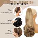18 Inch Ponytail Extension - Soft Wavy Pony Tails Hair Extensions, Claw Clip Ponytail Extension, Synthetic Hair Extensions Ponytail, Clip in Ponytail