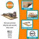 K&H Pet Products Heated Cat Bed Pad for Indoor Cats, Thermo-Kitty Mat Calming Warm Pet Heating Pad for Inside Pets, Machine Washable, Waterproof Heater, Safety Listed - 12.5 X 25in Mocha/Tan