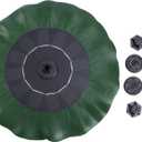 DOITOOL Solar Bird Bath Fountain Pump: Floating Solar Fountain Outdoor with 8 Nozzle, Powered Water Pump Lotus Leaf for Bird Bath, Pond, Poo