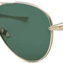 Retro Gold Aviator Sunglasses for Women Men Trendy Oversized Fashion Metal Frame Oval Designer Inspired Dupe Shades
