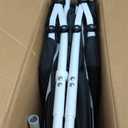 Dream On Me Karley Bassinet, Award Winner Lightweight Travel Baby Bassinet, Foldable Bedside Sleeper, Adjustable Double Canopy, Spacious Design, Soft Fabric, Storage Basket  Black and White