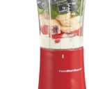 Hamilton Beach Portable Blender for Shakes and Smoothies with 14 Oz BPA Free Travel Cup and Lid, Durable Stainless Steel Blades for Powerful Blending Performance, Red (51101RV)