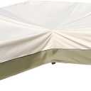 Outdoor Sectional Couch Cover - Waterproof, Rip-Stop, Anti-UV 600D Heavy Duty with 3 Air Vent (V-Shaped-105''X105''), Light Green