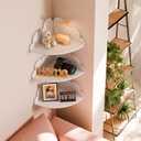 Cloud Floating Corner Shelves - Set of 3 Cloud Corner Wall Shelves for Kids Room, White Floating Shelf Nursery Wall Deor, Small Cute Clouds Dispaly Shelf for Toys, Plants & Storage.