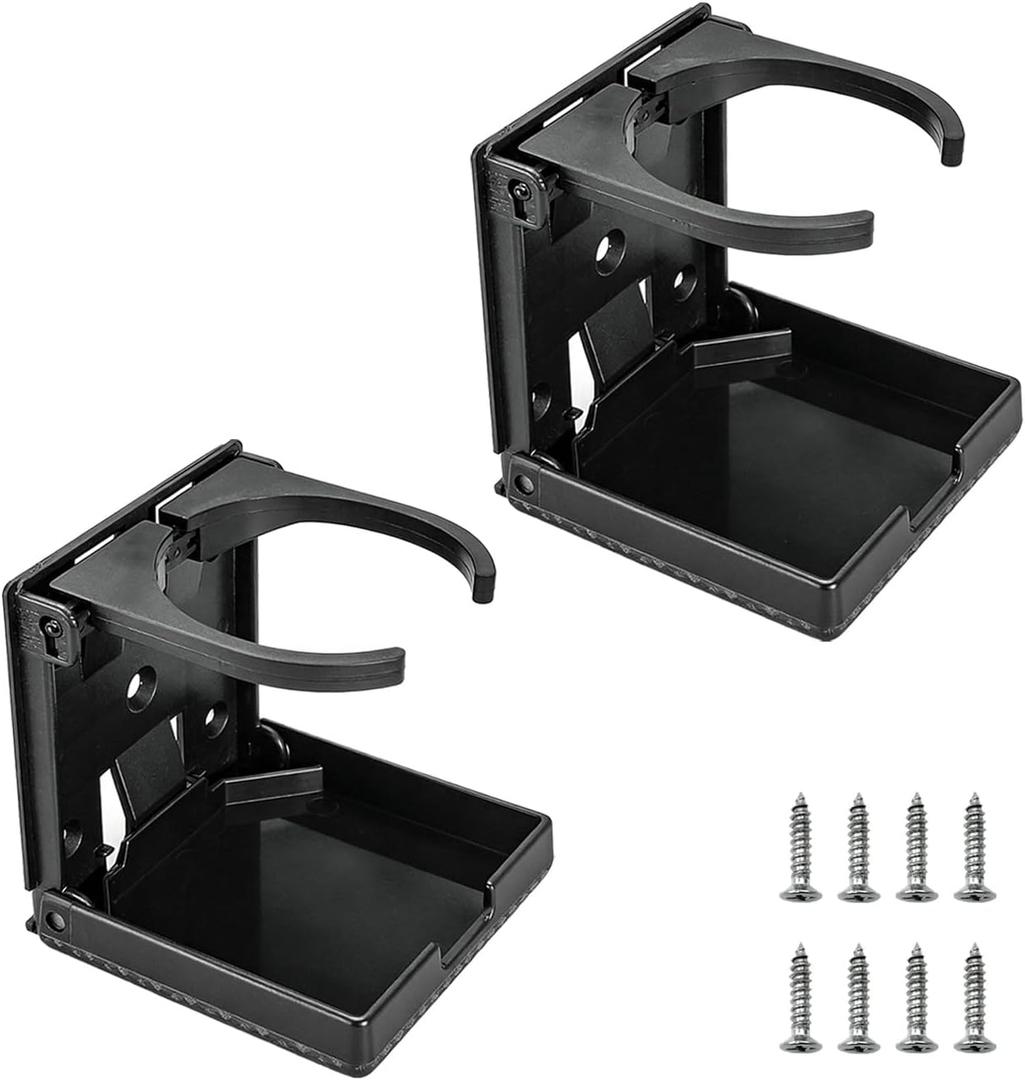 2PCS Car Cup Holder, Wall Folding Drink Holder,Suitable for Cars, Boats, RVs, Trucks, etc