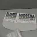 Ergonomic Wireless Keyboard and Mouse Set Creamy Wireless Keyboard Silent Mice Set with Wrist Rest for Computer, Laptop, PC, Mac, Windows (Gray White)