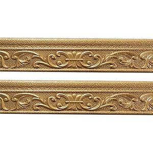 Glavatrix Flexible Foam Molding Trim, 181" x 3.1" Peel and Stick Crown Molding Wallpaper Border Self Adhesive 3D Wall Edging Lines Trim for Wall Edge, Ceilings, Countertops Home Decor (Copper)