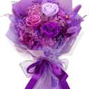 BestFlower Mothers Day Flowers Bouquet Gifts for Mom,Roses Bouquet Gifts for Women Mom Wife from Daughter,Fresh Flowers for Delivery/Purple Rose