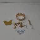 Crown Cake Topper, Balls Happy Birthday Cake Topper Gold Crown Birthday Candles Gold Butterflies, Corona Para Pastel, Cake Decorations for Birthday Wedding (Gold, White)