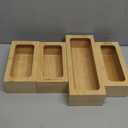 SpaceAid Bag Storage Organizer for Kitchen Drawer, Bamboo Organizer, Compatible with Gallon, Quart, Sandwich and Snack Variety Size Bag (4 Pack) (Natural, 3"H)