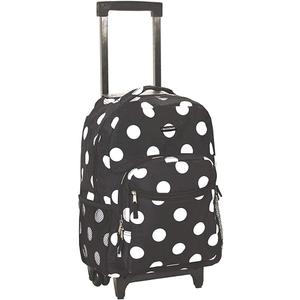 Rockland Double Handle Rolling Backpack, BLACKDOT, One Size
