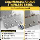 3 x KOLET Offset Door Hinge, 4 Inches Ball Bearing Door Hinges, 5/8" Radius Corner Swing Clear Hinges, 2 Inches Widen Doorway, Smooth and Easy Installation, Brushed Nickel, 3 Packs