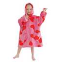 Fiosnow Love Printed Blanket Hoodies for Kids Toddler 2-6YR Oversize Wearable Blanket Hoodies for Boys Girls