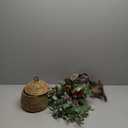 Wicker basket and dried flowers