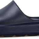 Platform Slides for Women and Men | Chunky Thick EVA Sole with Stable Support | Non-Slip for Daily Wear (9.5-10.5 Women/8-9 Men, Navy)