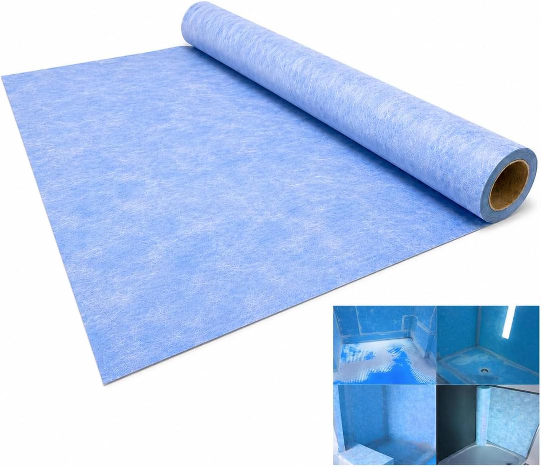 Shower Waterproofing Membrane Roll, 3.3x33 FT, 108 Sq Ft, 23.6 Mil