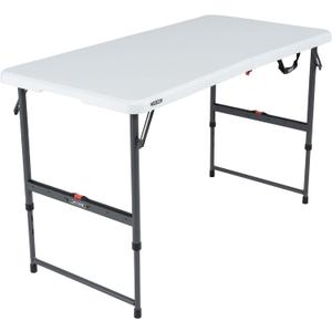 LIFETIME Height Adjustable Folding Table, 4 Foot