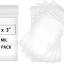200pcs 2 X 3 Clear Reclosable Zip Plastic Poly Bags with Resealable Lock Seal Zipper-2 Mil