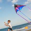 ORGCLDKT-Rainbow Cruiser Delta Kite, Kites for Kids Ages 8-12,4-8,Boys,Girls,Kites for Adults,Beach,Beginners,Giant.1Pc or 3Pcs Pack. Easy to Fly.