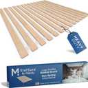Meliusly SlatSure King Size Bunkie Board  Heavy Duty Vertical Bed Slats & Foldable Wooden Support Board for Sagging Mattress or Platform Bed, Box Spring Alternative and Replacement, Patent Pending