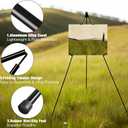 66.5" High Easel Stand for Wedding Sign, Lightweight Metal Portable Art Easel with Carry Bag for Graduation Party Welcome Sign Outdoor Sketching, Painting & Poster, Black