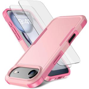 for iPhone Air Case [Shockproof] [Dropproof] [Heavy Duty Protection] [Pocket-Friendly] Slim & Tough Non-Slip Protective Phone Cover for iPhone Air 6.5inch, Pink