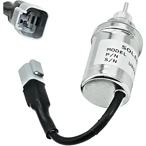 12V Fuel Stop Shutoff Solenoid Valve 185206452 U85206520 Compatible with Perkins 402D 403D 404D Caterpillar Cat 3024C 3013C 216 226 228 232 242