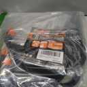 HORUSDY 6 Pack 8 Inch Heavy Duty Garage Hooks, Wall Mount Storage Hangers for Ladder, Bike, Hose, Tools, Holds up to 30LBS, Large Utility Hooks with Screws & Anchors, 7.5" x 7.68" (Black)