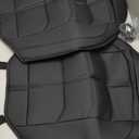 Car Seat Cover for Luxury & Comfort - PU Leather, Anti-Slip, Full Wrap Protection with Storage Pocket for Bottom Cushion - Universal Fit for 95% of Vehicles (Black,2 Piece)